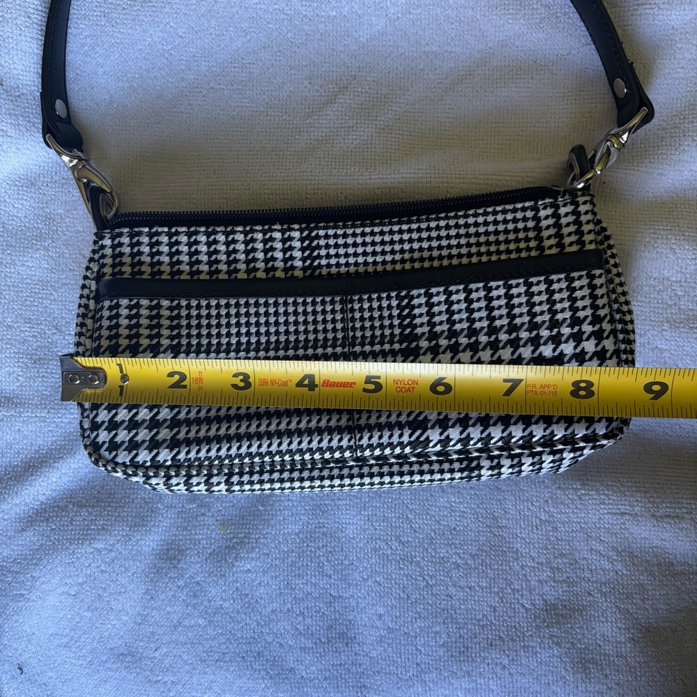 Ralph Lauren Black and White Houndstooth Shoulder Bag - Picture 5 of 10
